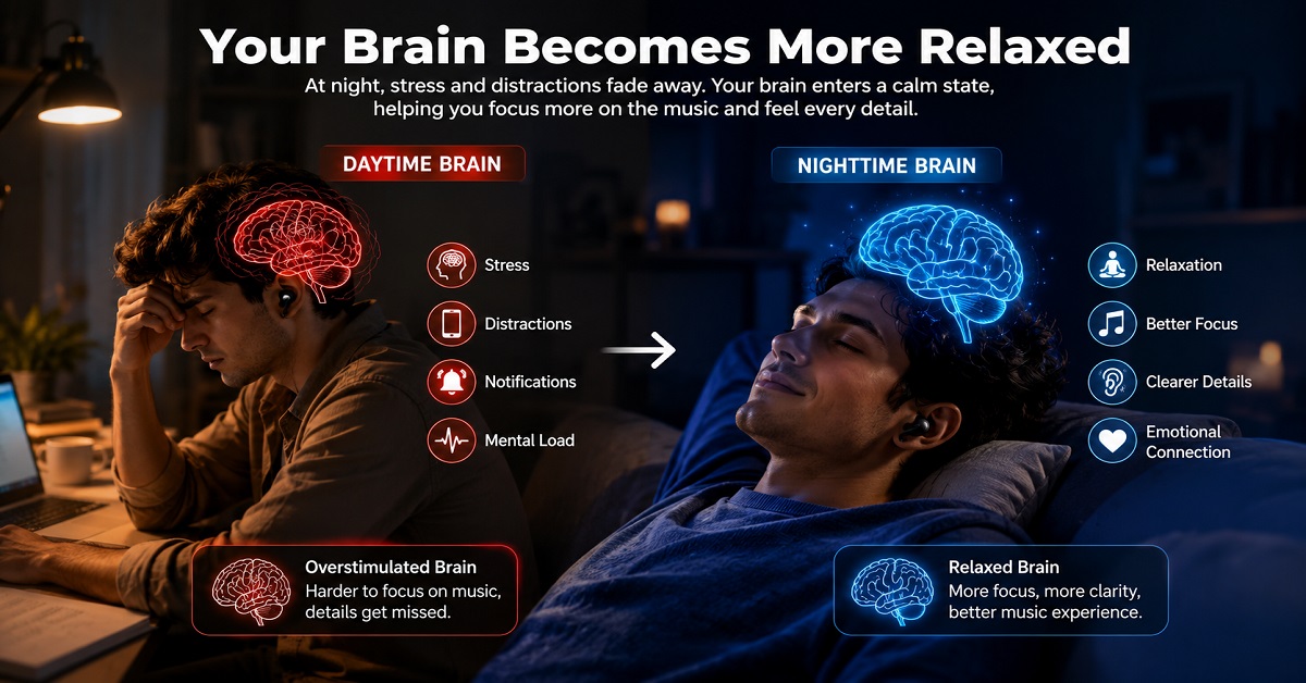 Why Earbuds Sound Better at Night Brain
