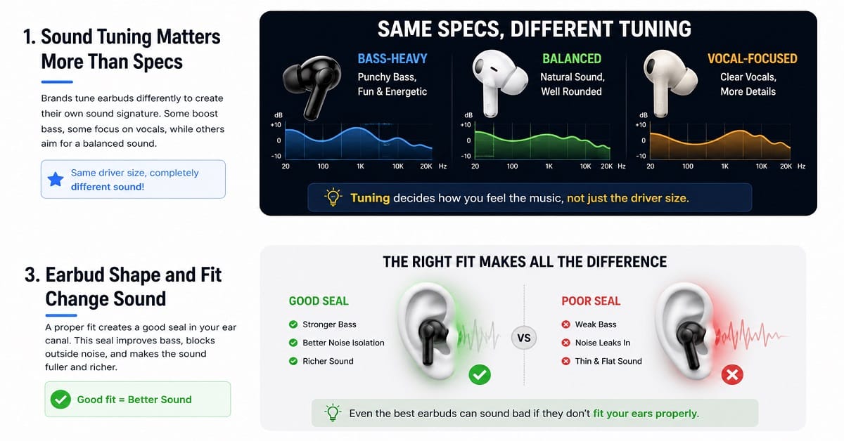why earbuds sound different