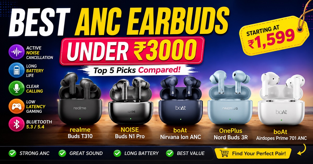 Best ANC Earbuds Under 3000