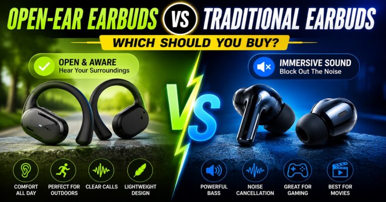 Open-Ear Earbuds vs Traditional Earbuds