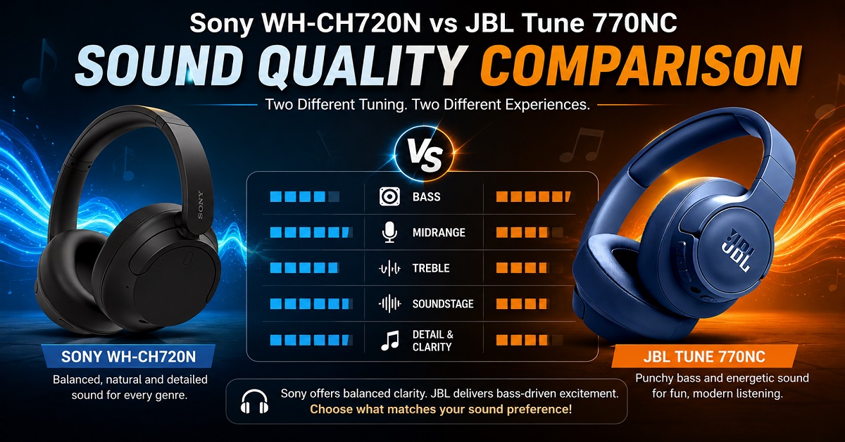 Sony WH-CH720N vs JBL Tune 770NC Soundquality