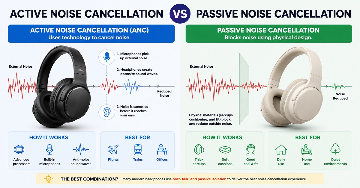 What Is ANC in Headphones Comparison