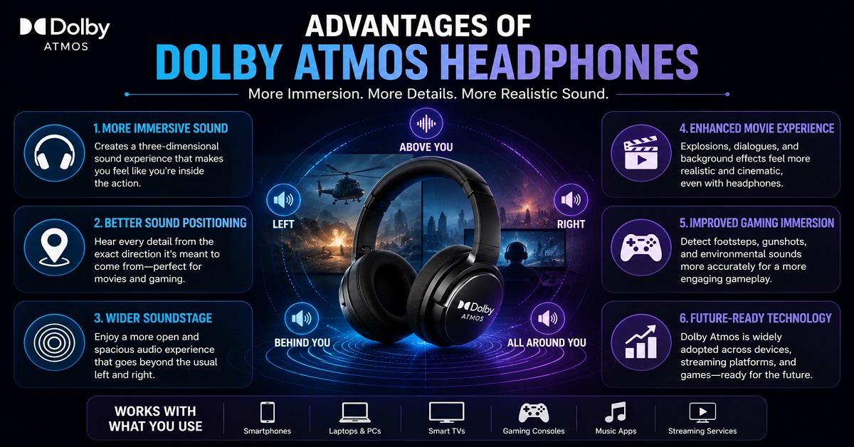 Dolby Atmos headphones advantages