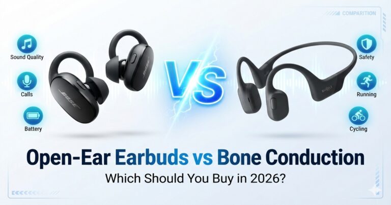 Open-Ear Earbuds vs Bone Conduction Headphones
