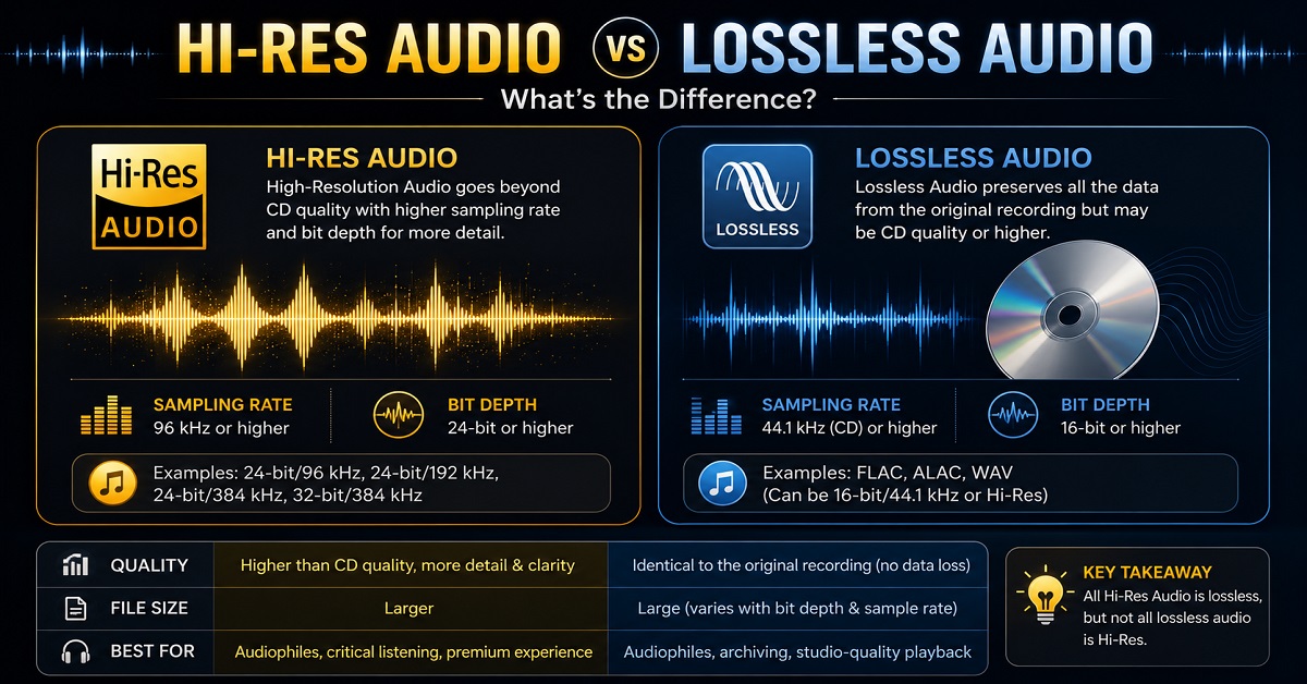 What Is Hi-Res Audio vs losslessaudio