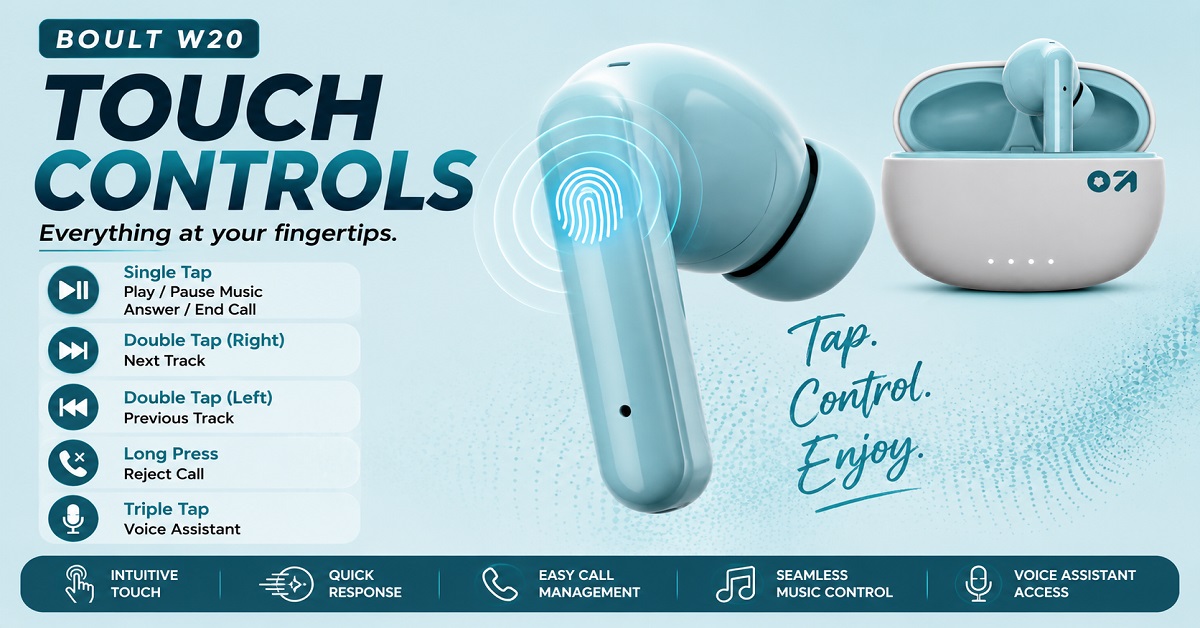 Boult W20 TouchControls Boult W20 TouchControls