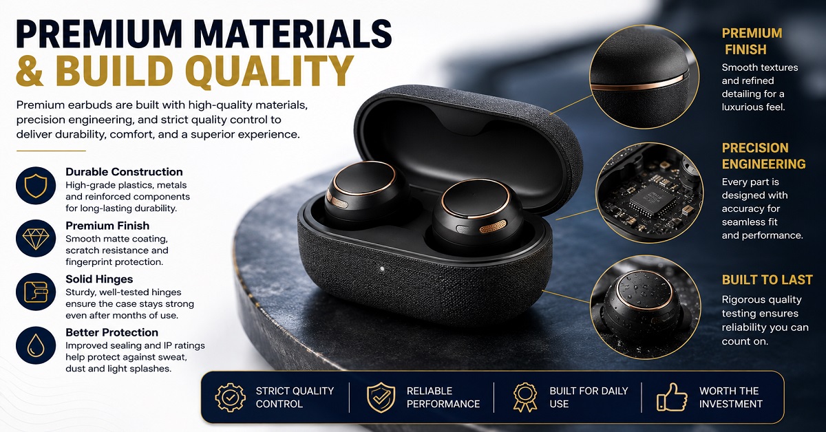 Why premium earbuds cost more Build Why premium earbuds cost more Build