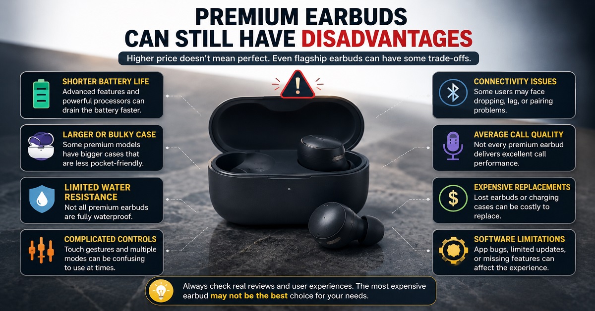 Why premium earbuds cost more Disadvantages