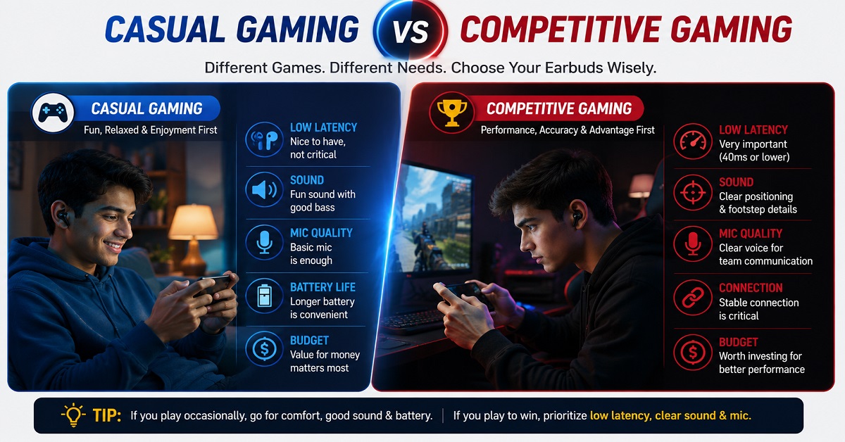 how to choose earbuds gaming
