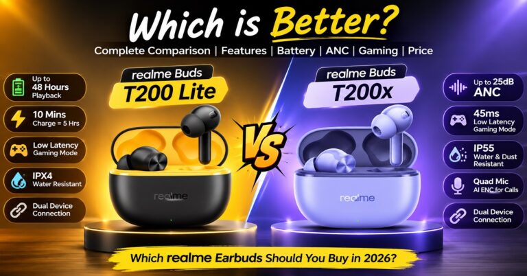 realme T200 Lite vs T200x