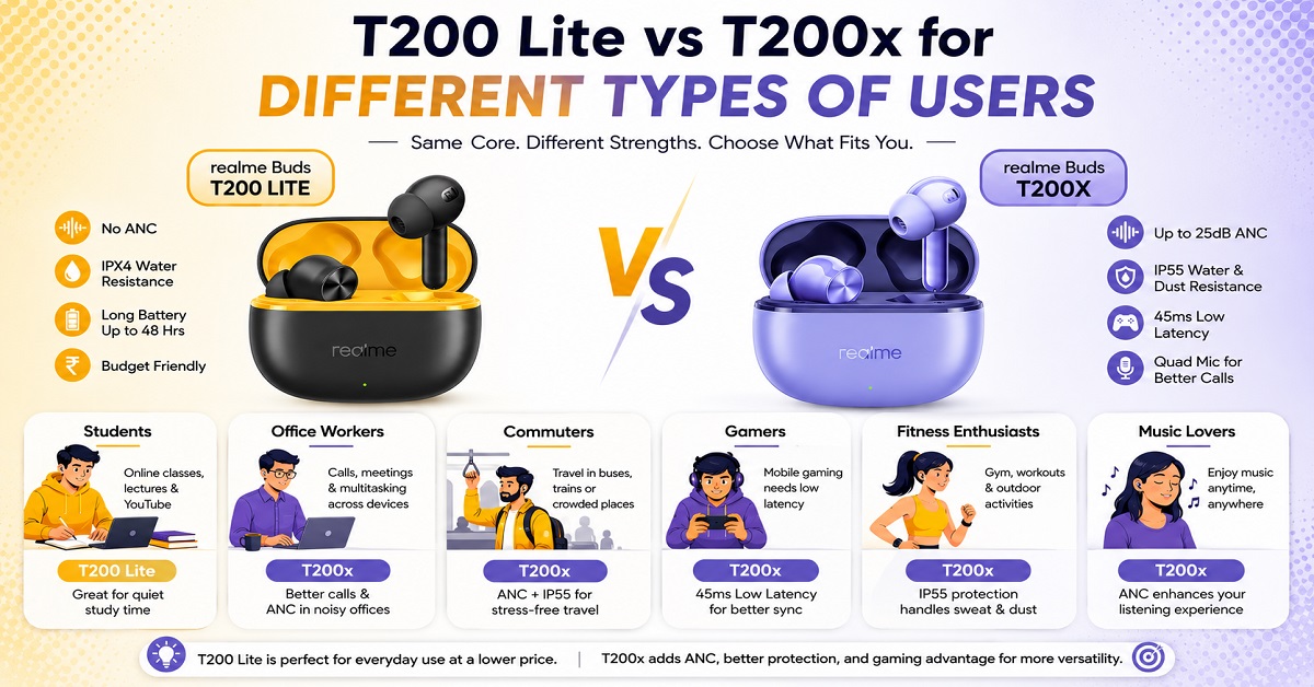 realme T200 Lite vs T200x Users